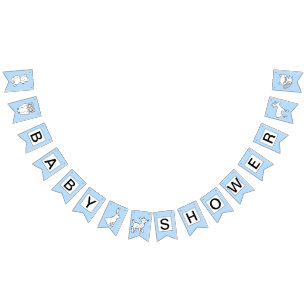 À Fanions Bannière de baby shower - créatures de région