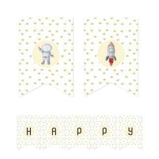 À Fanions Bannière de bunting de soirée sur le thème de l'es