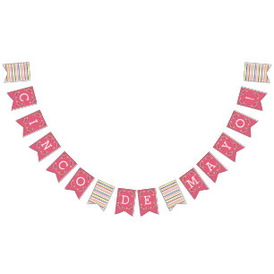À Fanions Bannière de Bunting en fleur rose Cinco de Mayo
