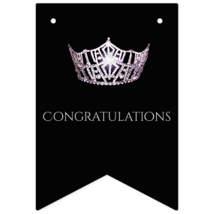 À Fanions Bannière de Bunting Party Silver de Miss America