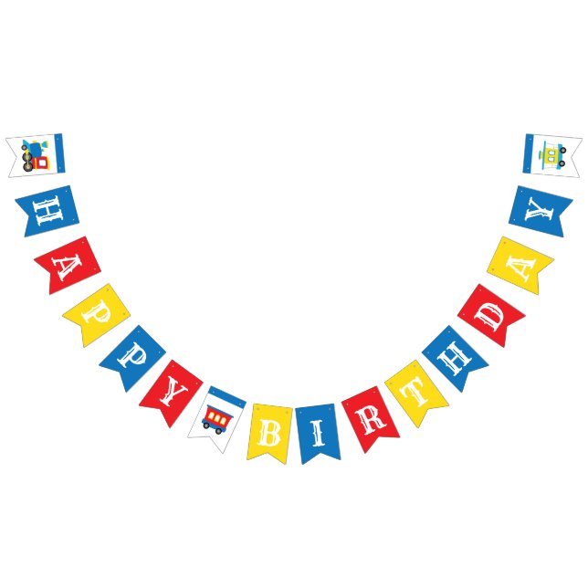 À Fanions Bannière de Bunting pour l'anniversaire du train (Tout)