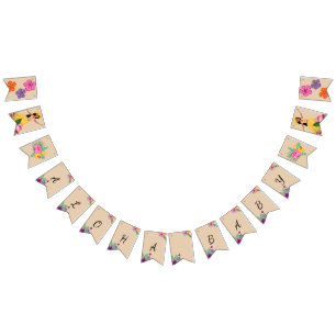 À Fanions Bannière de faisceau de Baby shower Aloha