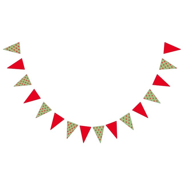 À Fanions Bannière de fête des pommes (Sage Green & Red) (Tout)