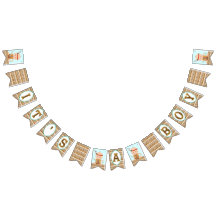Bannière de fête prénatale bébé bohème tribal
