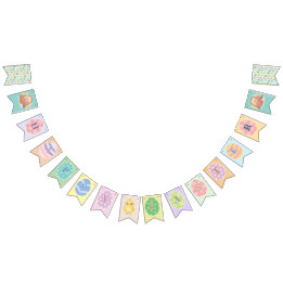 À Fanions Bannière de jonction de Pâques heureuse