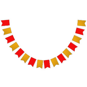 À Fanions Bannière de la fête OR ROUGE