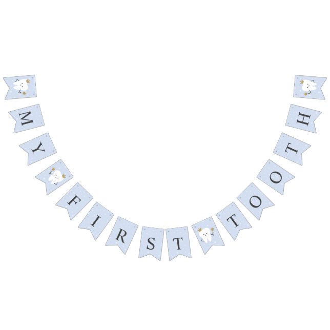 À Fanions Bannière de la première fête des dents (Tout)