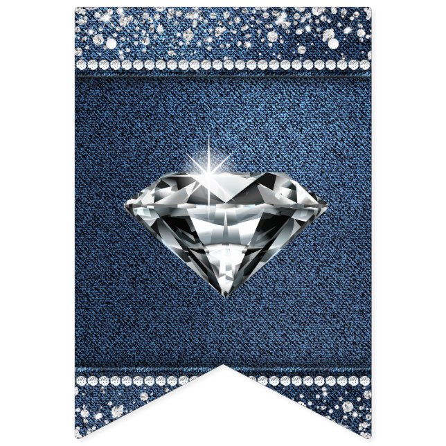 À Fanions Bannière Denim et Diamond (Premier drapeau)