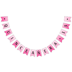 À Fanions bannière du parti quinceanera