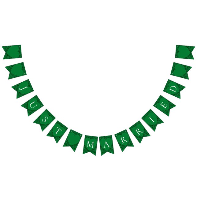 À Fanions Bannière Gothique Coeur-Bouton Vert & Noir 2 (Tout)