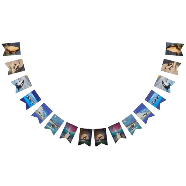À Fanions Bannière Orca Bunting (Tout)