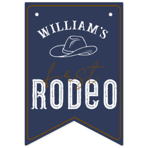 À Fanions Bannière photo Marine Blue First Rodeo - Western C