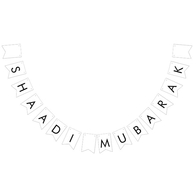 À Fanions Bannière Shaadi Mubarak Pennant Bunting (Tout)