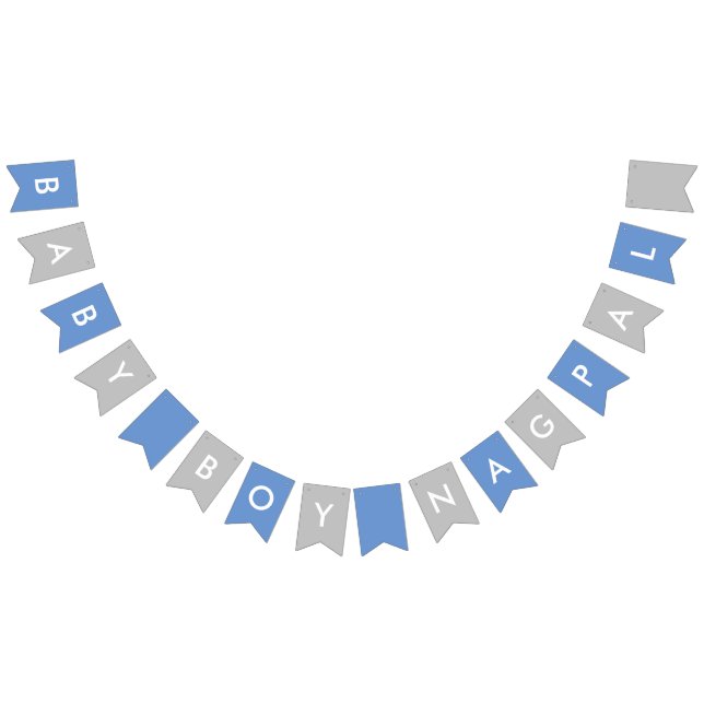 À Fanions Bébé bannière bleue et argentée de Nagpal (Tout)
