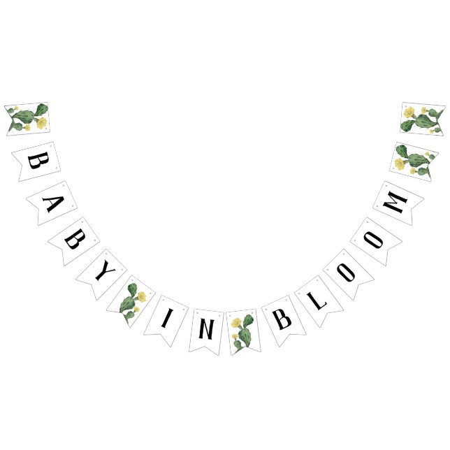 À Fanions Bébé en fleur Bannière de Bunting Succulent (Tout)