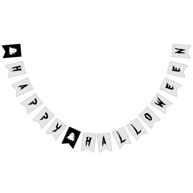 À Fanions Bonne bannière de Bunting Ghost Halloween (Tout)