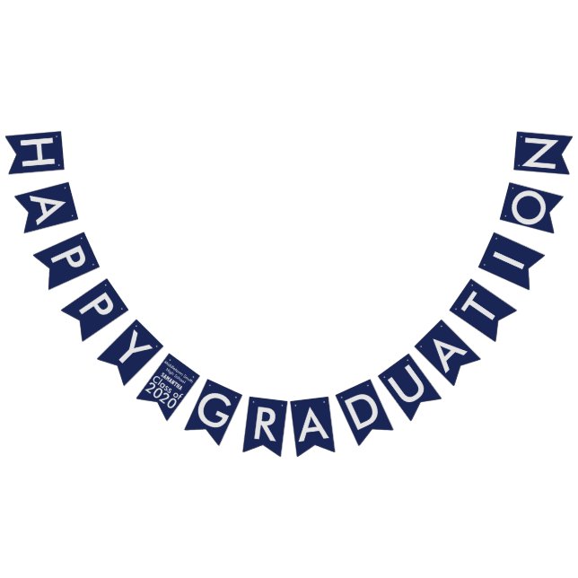 À Fanions Bonne Graduation Bleue Bannière de Bunting École (Tout)
