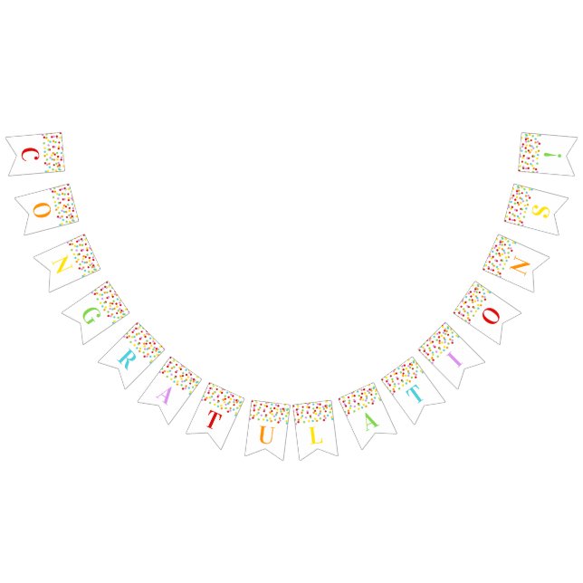 À Fanions Confettis d'arc-en-ciel de bannière de (Tout)