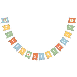 À Fanions Étamine de bannière d'anniversaire de carrousel