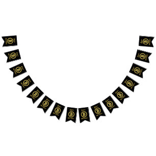 À Fanions Joyeux Anniversaire Bitcoin Gold Bunting Bannière