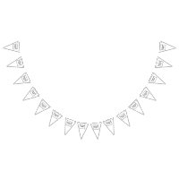 Logo d'entreprise sur la bannière de Bunting Trian