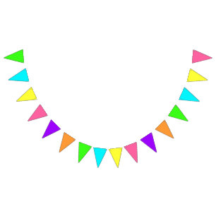 À Fanions Neon Gradient Thème Triangulaire Bannière de Bunta