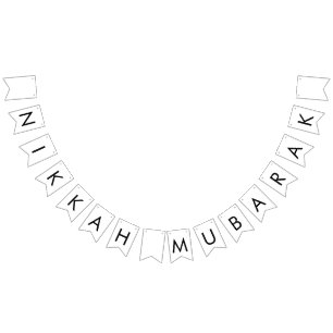 À Fanions Nikkah Mubarak Bannière de Bunting Pennant