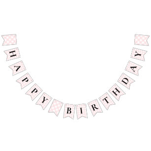 À Fanions Pink En vichy Bonne Bannière de Bunting Anniversai