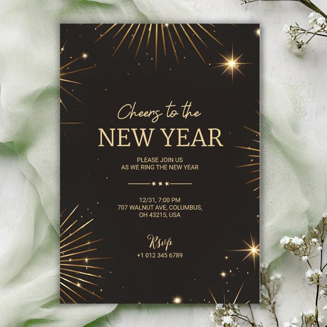 A festive new year's invitation card (Créateur téléchargé)