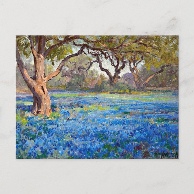 A Field of Bluebonnets at Alamo Heights, 1919 Postkarte (Vorderseite)