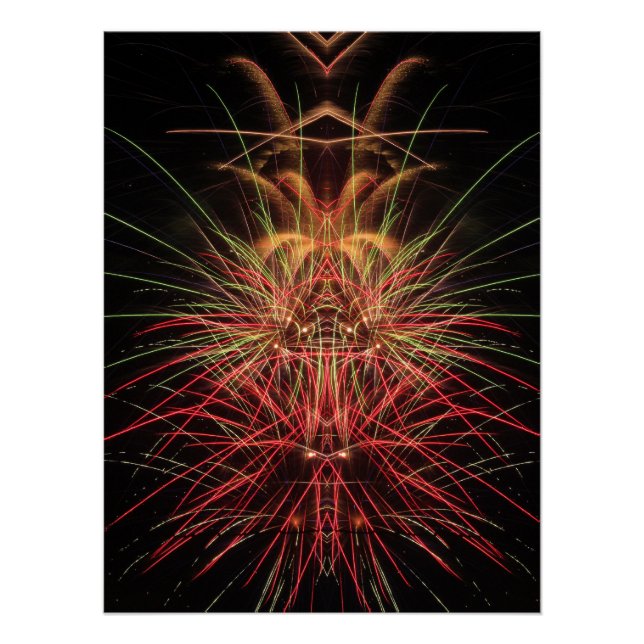 A Fireworks Display at Night Poster (Vorderseite)