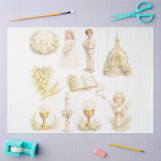 A First Holy Communion Design #7 Seidenpapier (Basteln)