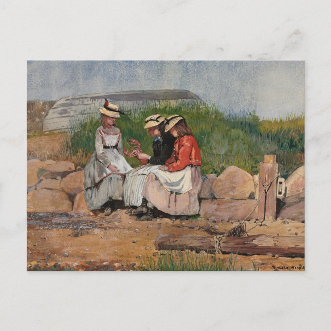A Fisherman-Tochter | Winslow Homer Postkarte (Vorderseite)