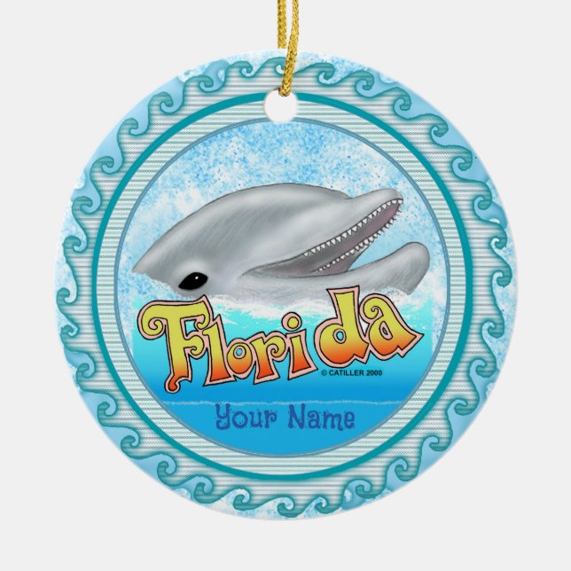 A Florida Dolphin Keramik Ornament (Vorne)