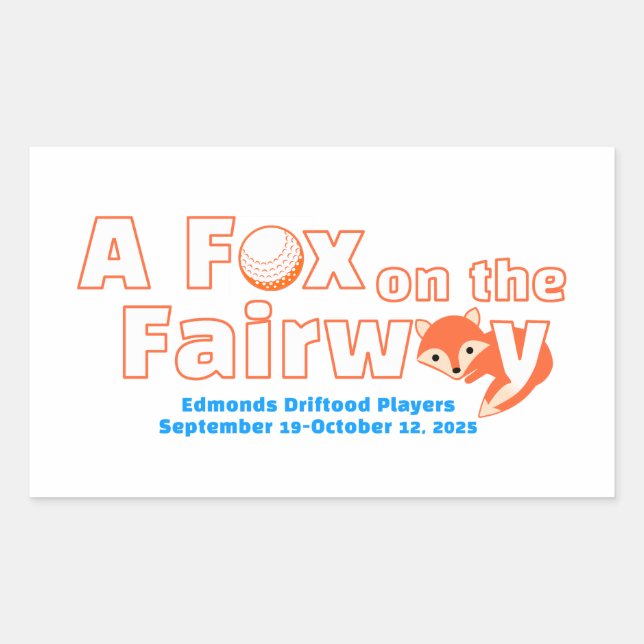 "A" Fox on the Fairway - Sticker (Vorderseite)