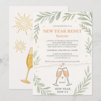 A Fresh Start Cocktail Party For Missed New Year Einladung