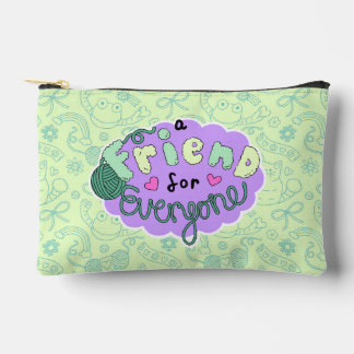 "A Friend for Everyone" Green Pouch Zubehörtasche