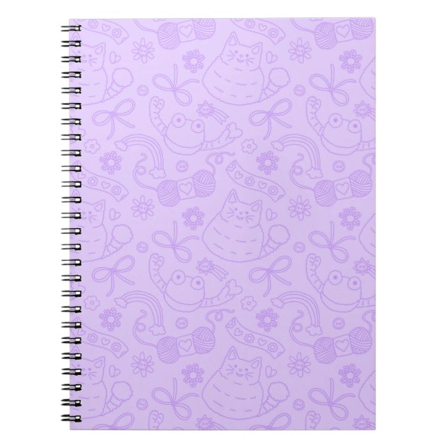 "A Friend for Everyone" Pattern Notebook Lavender Notizblock (Vorderseite)