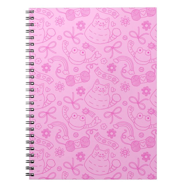 "A Friend for Everyone" Pattern Notebook Pink Notizblock (Vorderseite)