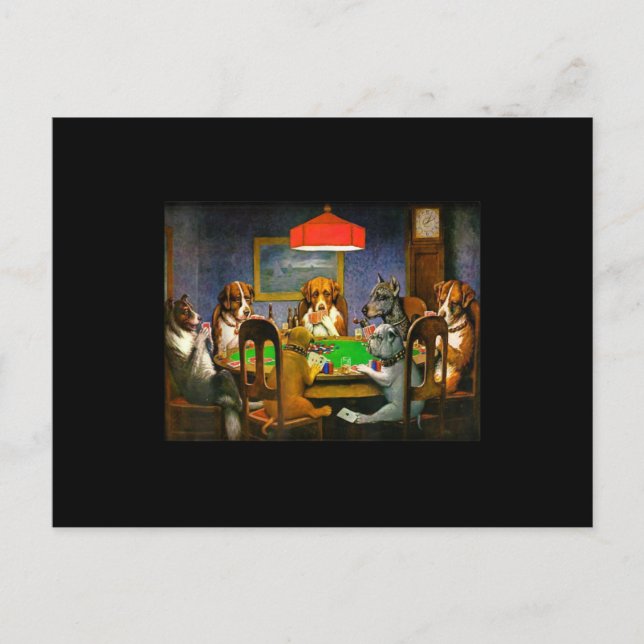 A Friend in Need (Hunde spielen Poker) Postkarte (Vorderseite)