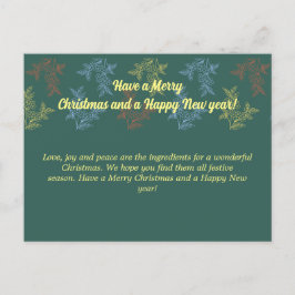 a Frohe Weihnachten und ein Happy New Year Card v5 Postkarte