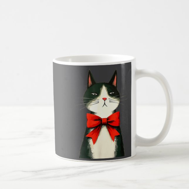 A Frumpy Holiday Cat Fun Design  Kaffeetasse (Rechts)