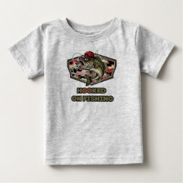 A fun and bold illustration of a cool bass  baby t-shirt