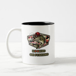 A fun and bold illustration of a cool bass zweifarbige tasse
