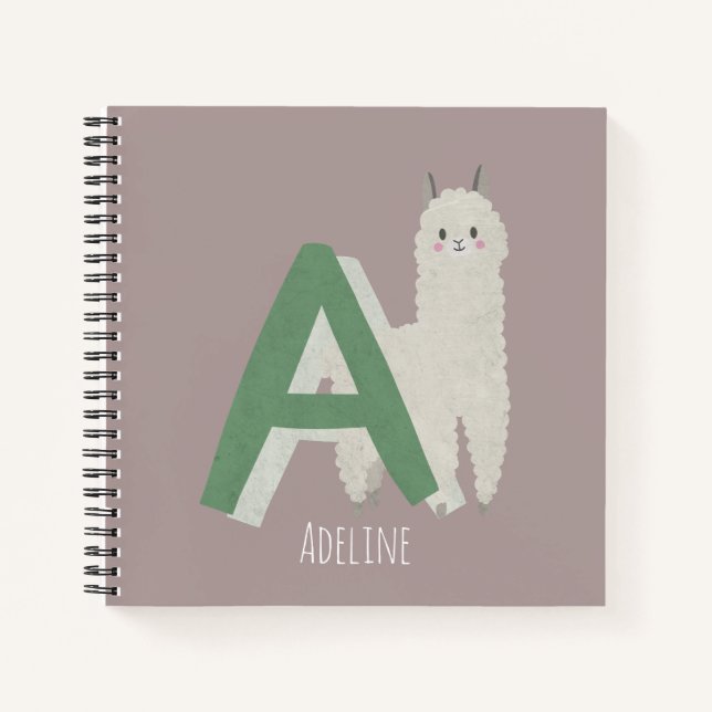 A für Alpaca Notizbuch (Vorderseite)