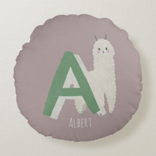 A für Alpaca Rundes Kissen