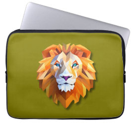 A GEOMETRIC LION laptop sleeve