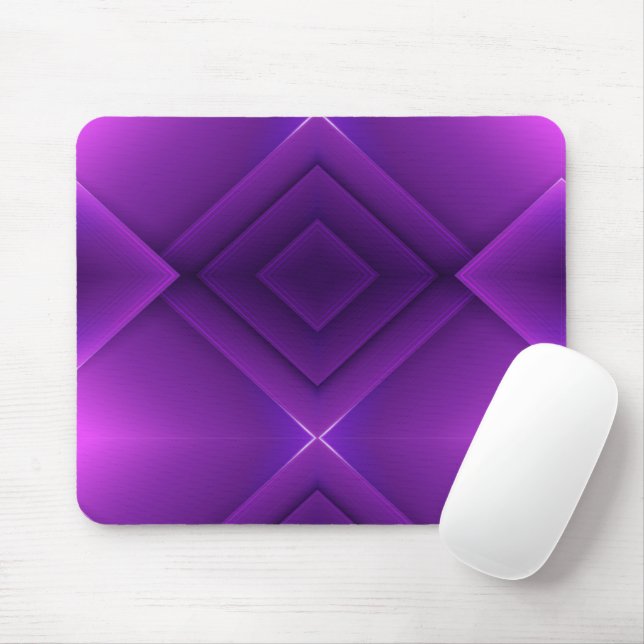 A geometric, purple mouse pad featuring layered  mousepad (Mit Mouse)