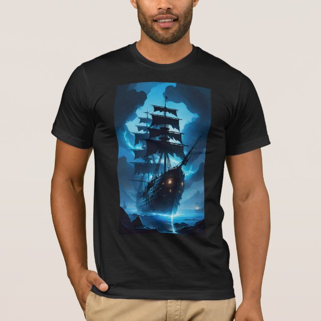 a ghost ship, a pirate ship, a foggy ship, the Fly T-Shirt (Vorderseite)