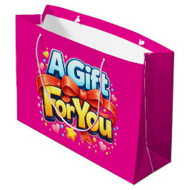 A Gift For You – Cute & Colorful Celebration Gift  Große Geschenktüte